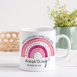 Taza De Café Nombre del profesor Clase asombrosa de | Arcoiris 