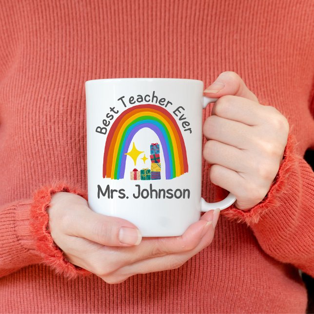 Taza De Café Nombre del profesor personalizado con un lindo árb (Subido por el creador)