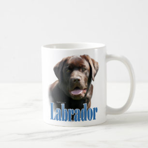 Taza De Café Nombre del recuperador de labrador (chocolate)