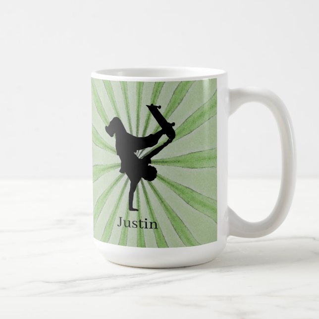 Taza De Café Nombre del Skateboarder (Derecha)