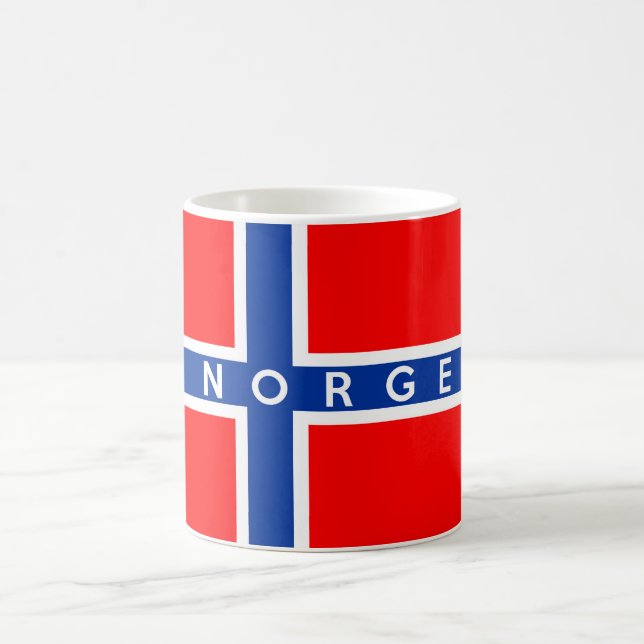 Taza De Café nombre del texto del norge del país de la bandera (Centro)