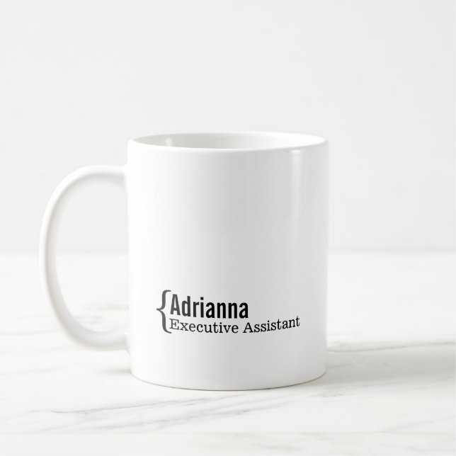 Taza De Café Nombre del trabajador conjunto Título del trabajo  (Izquierda)