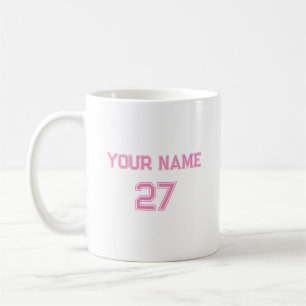 Taza De Café Nombre deportivo y número personalizado