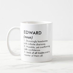 Taza De Café nombre Edward, nombre editable, nombre personaliza