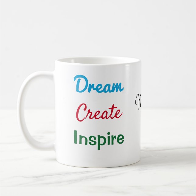 Taza De Café Nombre en Dream Create Inspire 11oz (Izquierda)