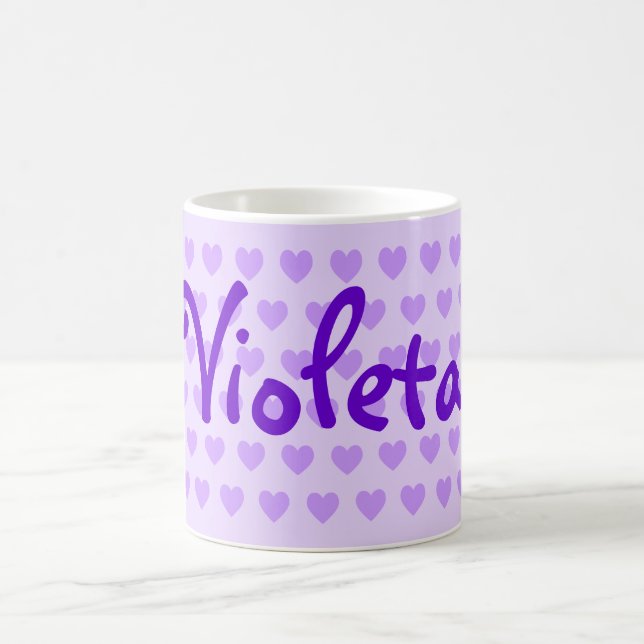 Taza De Café Nombre en morado (Centro)