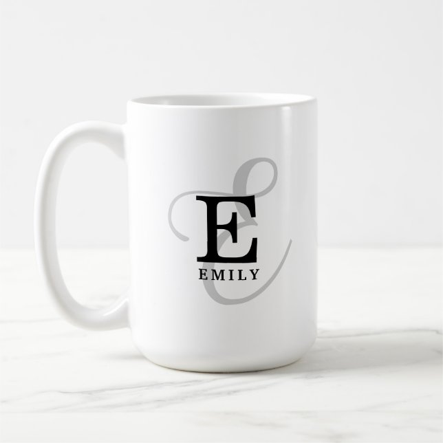 Taza De Café Nombre exclusivo de estilo y tipografía monográfic (Izquierda)