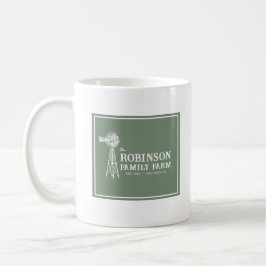 Taza De Café Nombre Familiar Granja Rústico Molino de viento Sa