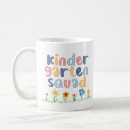 Taza De Café Nombre floral de jardín de niños personalizado