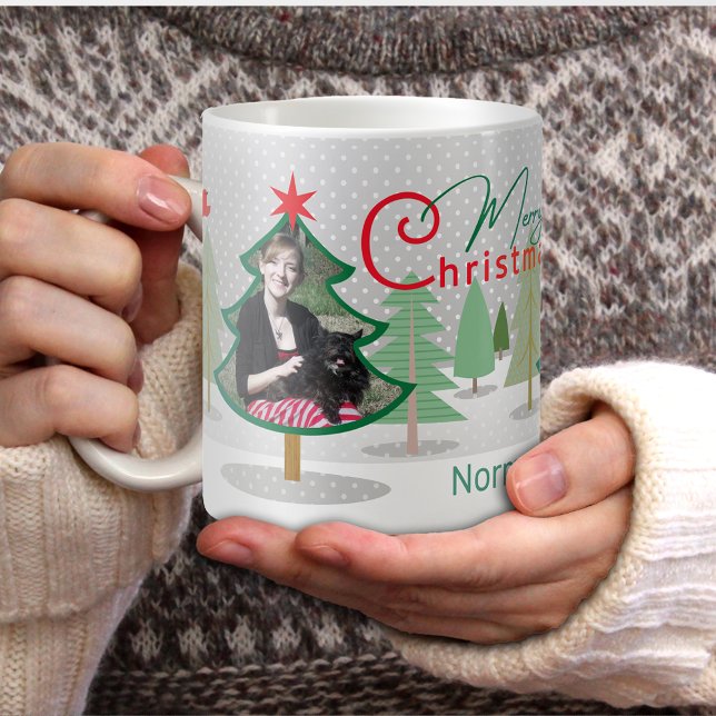 Taza De Café Nombre Foto: Mug de árboles navideños (Subido por el creador)