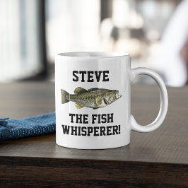 Taza De Café Nombre gracioso Leyenda de Pesca Largemouth Bass S