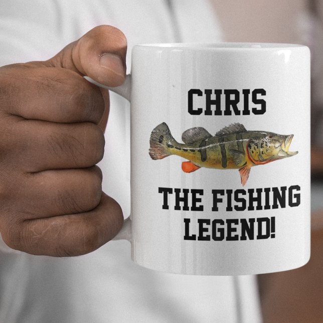 Taza De Café Nombre gracioso Peacock Bass Leyenda Deportes Pesc (Subido por el creador)