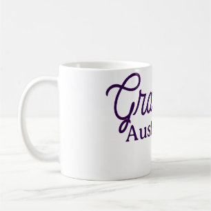 Taza De Café nombre graduación púrpura simple minimal elegante
