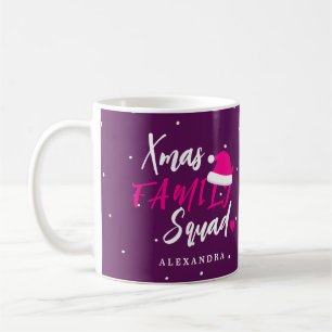 Taza De Café Nombre guión personalizado de la familia de Navida