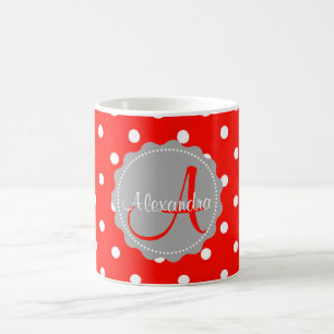 Taza De Café Nombre inicial del monograma del punto monograma d