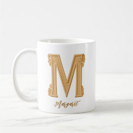 Taza De Café Nombre inicial tradicional M Café Mug