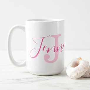 Taza De Café Nombre Jenna significado y monograma pequeño páj