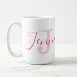 Taza De Café Nombre Jenna significado y monograma pequeño pájar