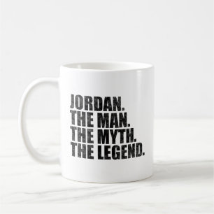 Taza De Café nombre Jordan, Jordan El Hombre El Mito La Leyenda