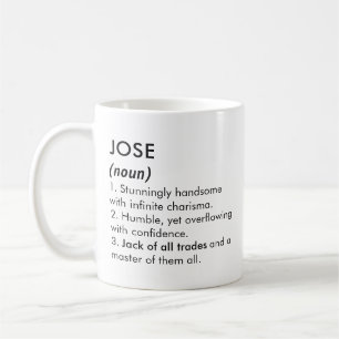 Taza De Café nombre Jose, nombre editable, nombre personalizado