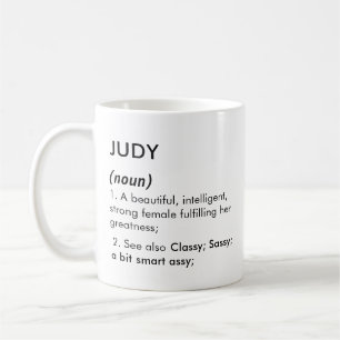 Taza De Café Nombre Judy, Nombre editable, Nombre personalizado