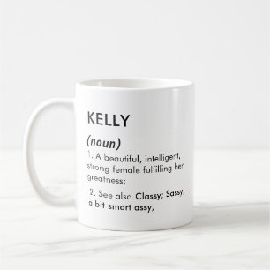 Taza De Café Nombre Kelly, Nombre editable, Nombre personalizad