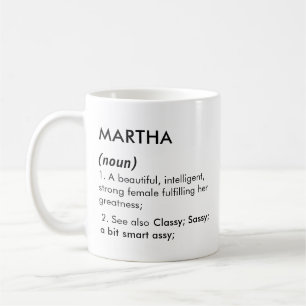 Taza De Café nombre Martha, nombre editable, nombre personaliza