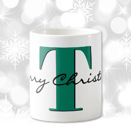 Taza De Café Nombre, May Emerald Green | Feliz Navidad