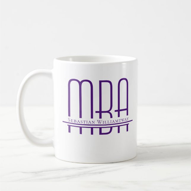Taza De Café Nombre MBA púrpura (Izquierda)