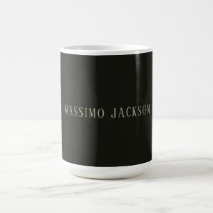 Taza De Café Nombre minimalista personalizado gris pastel perso