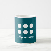Nombre moderno minimalista chic azul teal oscuro