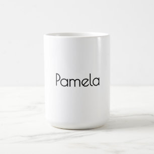 Taza De Café Nombre moderno profesional en blanco y negro minim