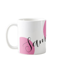 Nombre moderno Puntos grandes de polka rosa