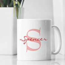 Nombre moderno y monograma clásico inicial