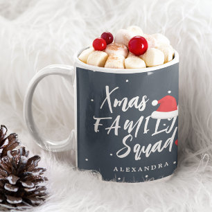 Taza De Café Nombre Navidades personalizados guión de escuadrón