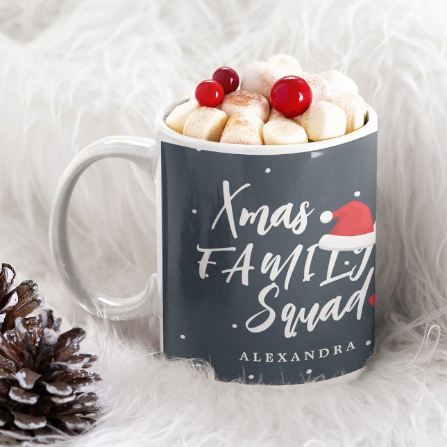 Taza De Café Nombre Navidades personalizados guión de escuadrón (Subido por el creador)