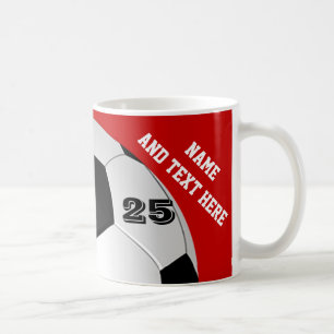 Taza De Café Nombre, número, colores del equipo de los símbolos