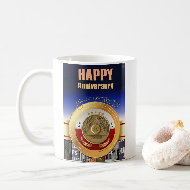 Taza De Café NOMBRE PERSONALIZADO A 55 años Moneda que eres gan (Con donut)