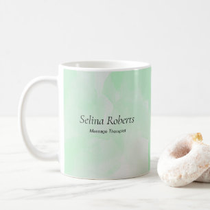 Taza De Café Nombre personalizado acuarela verde