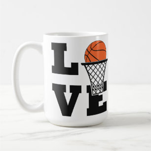 Taza De Café Nombre personalizado Amor al baloncesto