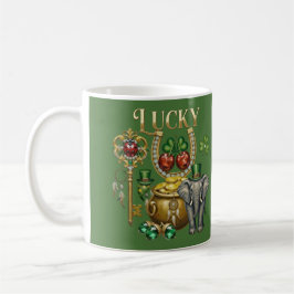 Taza De Café Nombre personalizado amuletos de la suerte 
