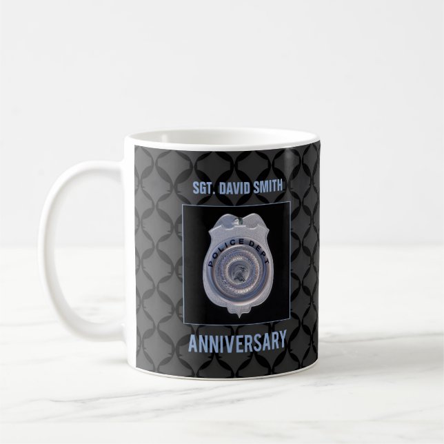 Taza De Café Nombre personalizado, aniversario con Departamento (Izquierda)