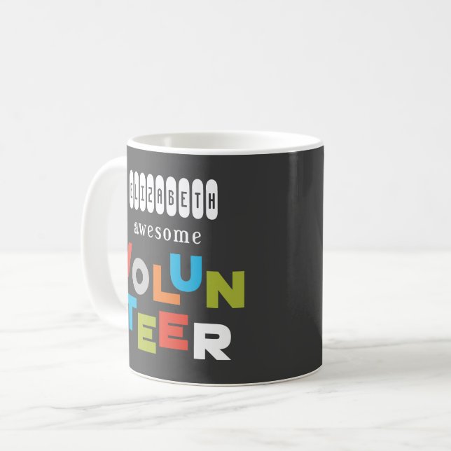Taza De Café Nombre personalizado, asombrosa Apreciación del vo (Anverso izquierdo)