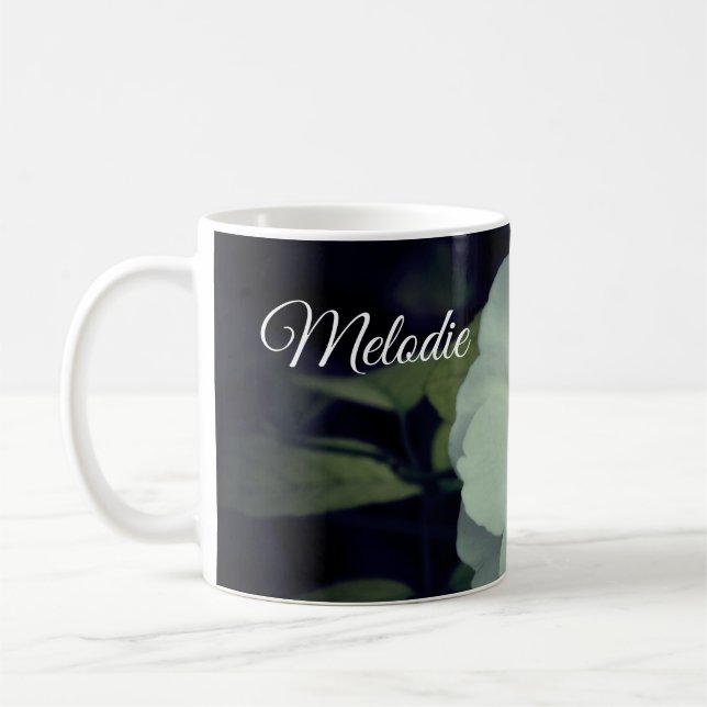 Taza De Café Nombre personalizado Bloqueo fotográfico blanco (Izquierda)