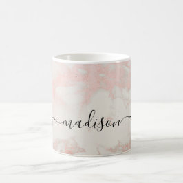 Taza De Café Nombre personalizado Brillante Cute Drips Mármol R