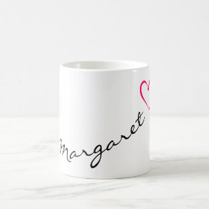Taza De Café Nombre personalizado Caligrafía simple Margaret de