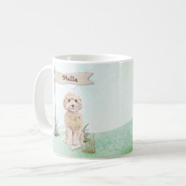 Taza De Café Nombre personalizado Champagne Cockapoo Mascota Pe