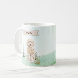 Taza De Café Nombre personalizado Champaña Cockapoo Mascota Pe