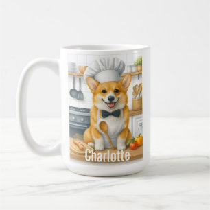 Taza De Café Nombre Personalizado Chef Pembroke Welsh Corgi Per