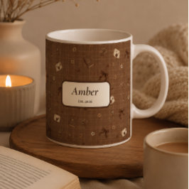 Taza De Café Nombre personalizado Cinta de regalo para lector d
